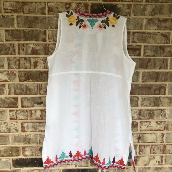 Johnny Was Embroidered Sleeveless Pocket Kimono L - Picture 2 of 16